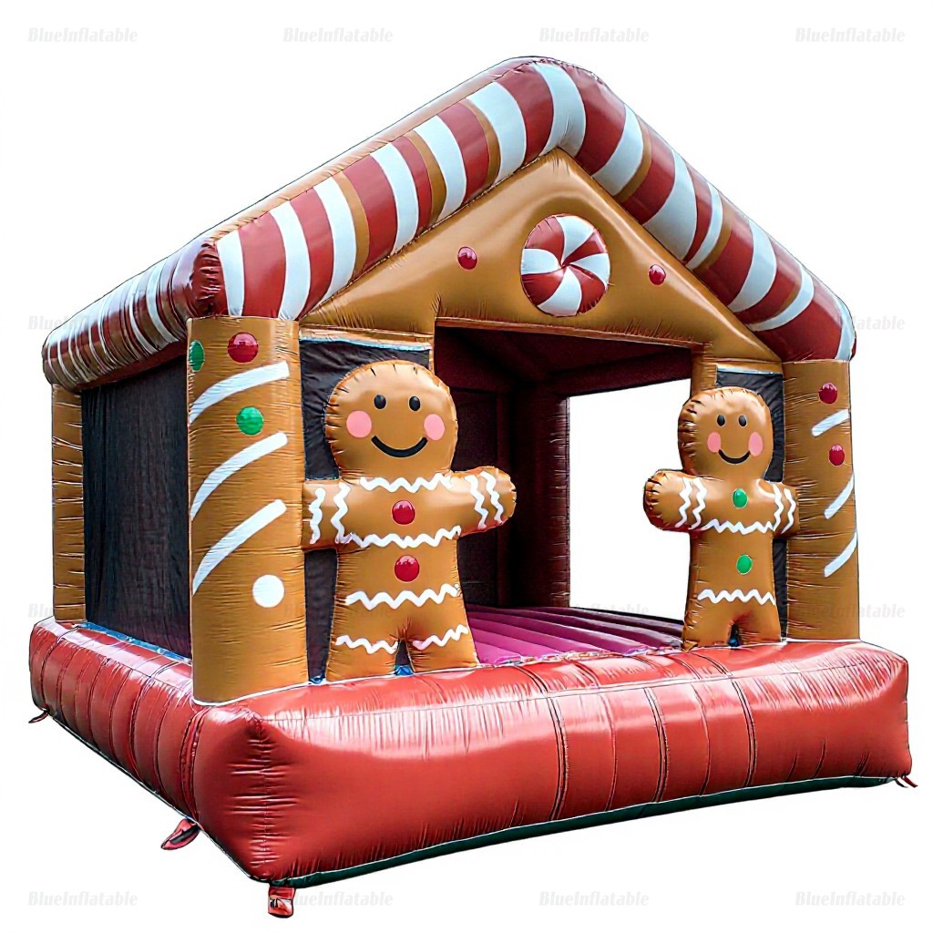 Christmas Gingerbread House Inflatable Bouncer Rental