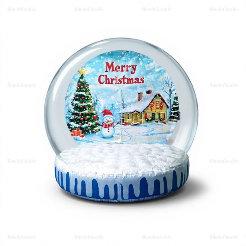 Inflatable Christmas Snow Globe with Snowman