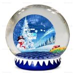 Christmas Inflatable Snow Globe with Blowing Snow