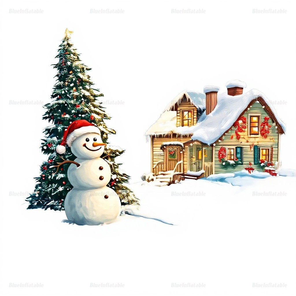 Christmas Inflatable Snow Globe with Blowing Snow - Image 2