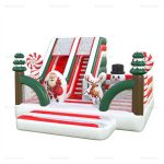 Christmas Combo Bounce House with Inflatable Slide