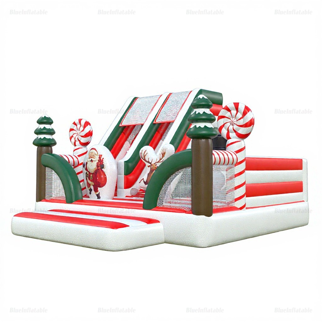 Christmas Combo Bounce House with Inflatable Slide - Image 2