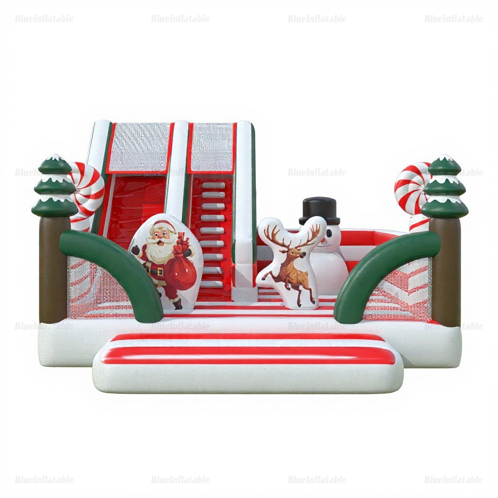 Christmas Combo Bounce House with Inflatable Slide - Image 3