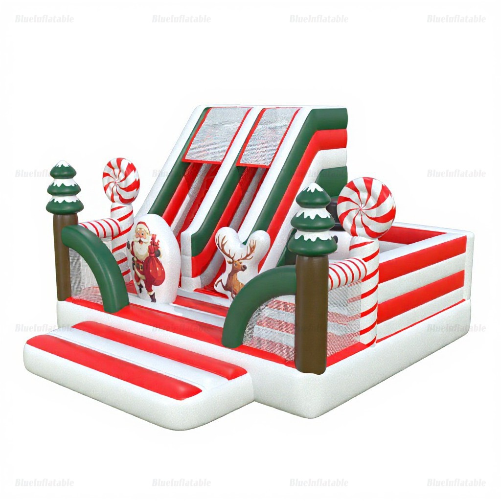 Christmas Combo Bounce House with Inflatable Slide - Image 7