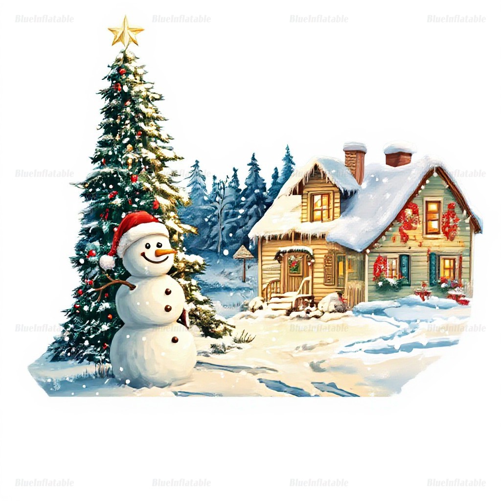 Christmas Snow Globe Inflatable House Party Rental - Image 11