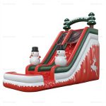Christmas Tree & Snowman Inflatable Pool Water Slide