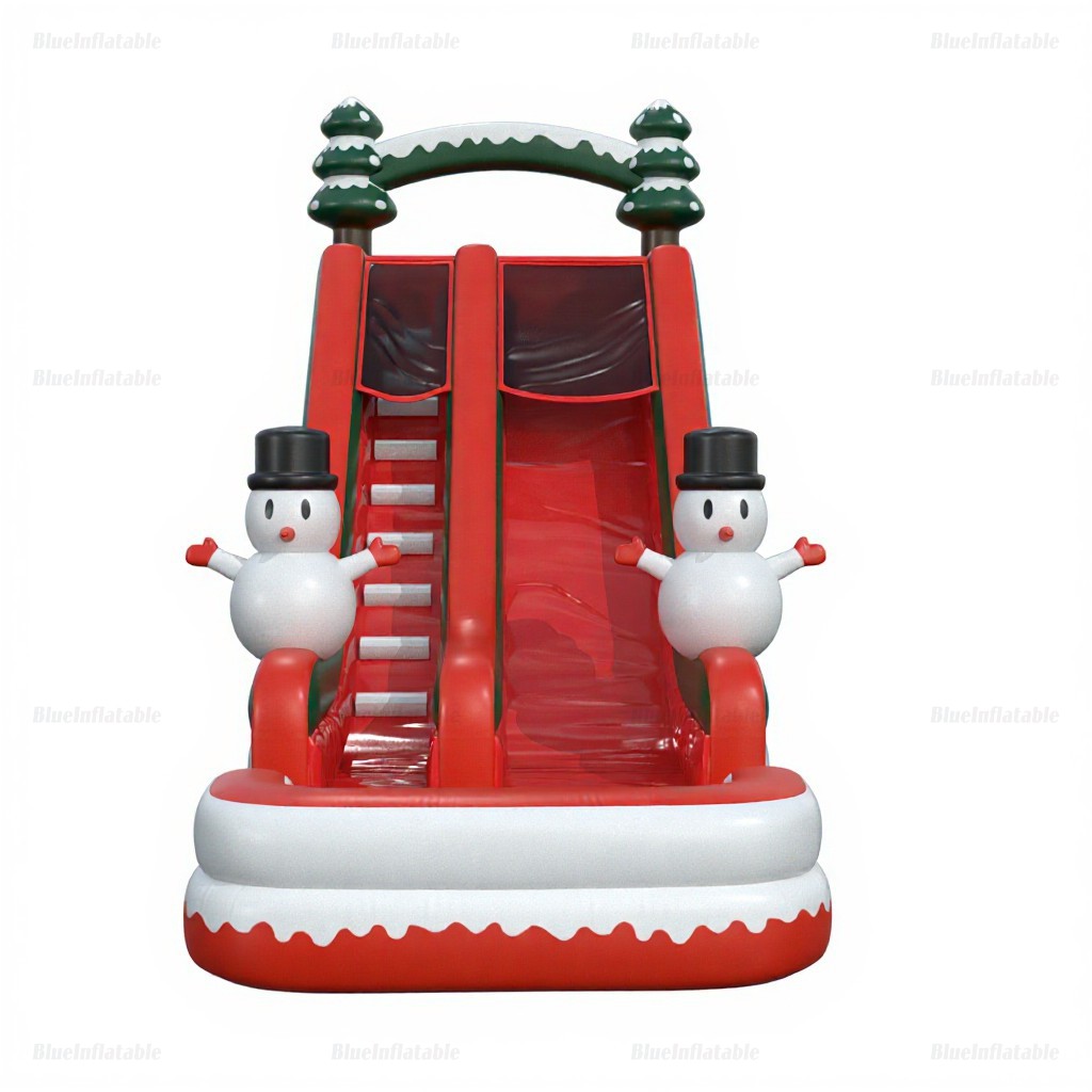 Christmas Tree & Snowman Inflatable Pool Water Slide - Image 4