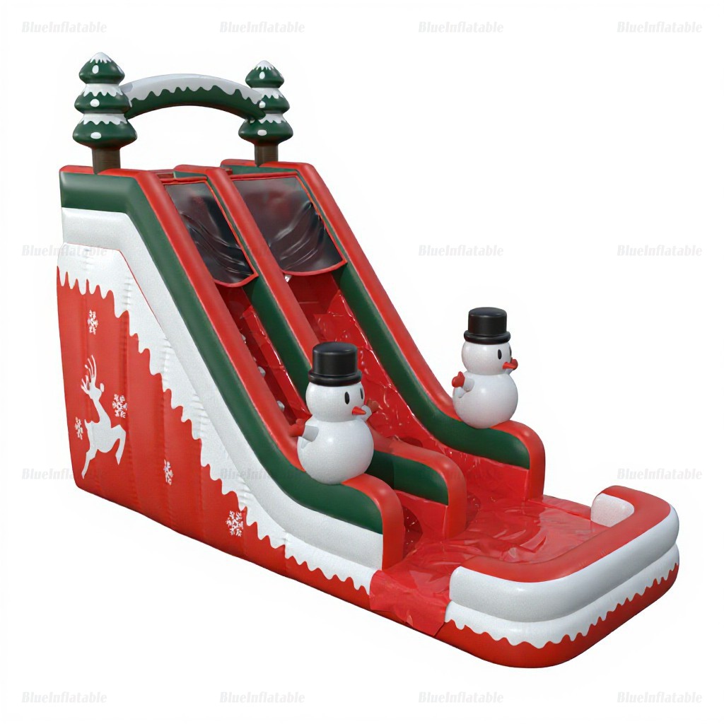 Christmas Tree & Snowman Inflatable Pool Water Slide - Image 5