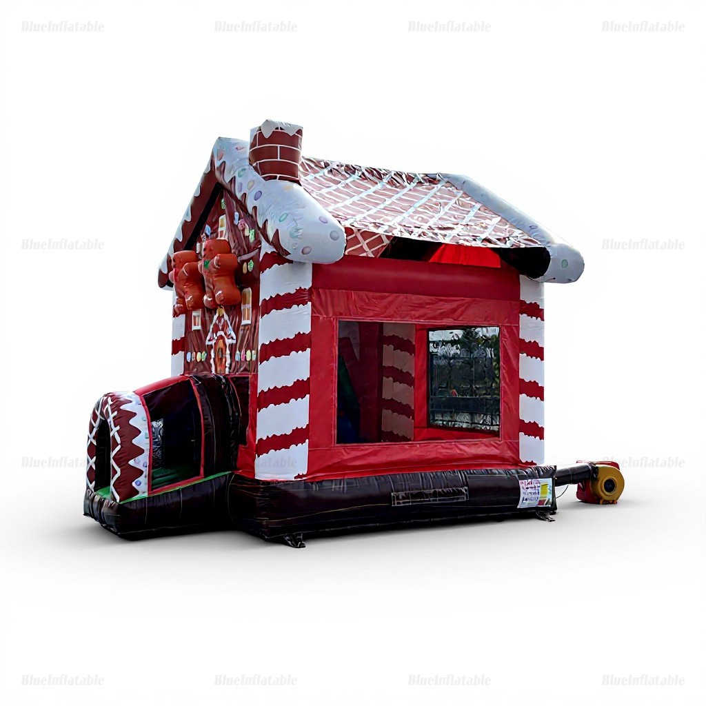 Gingerbread House Christmas Inflatable Bounce Castle & Water Slide - Image 3