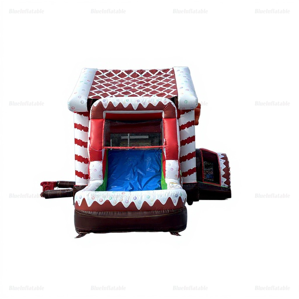 Gingerbread House Christmas Inflatable Bounce Castle & Water Slide - Image 7