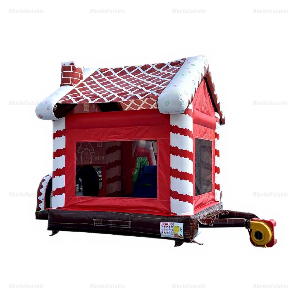 Gingerbread House Christmas Inflatable Bounce Castle & Water Slide - Image 9