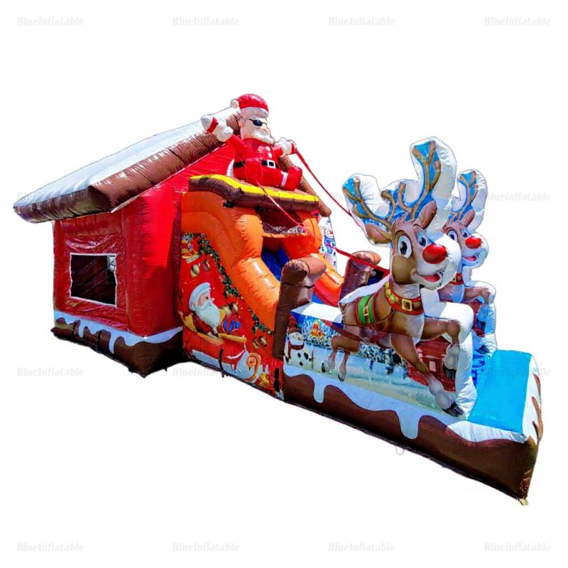 Santa Christmas Inflatable Bounce House & Water Slide Combo
