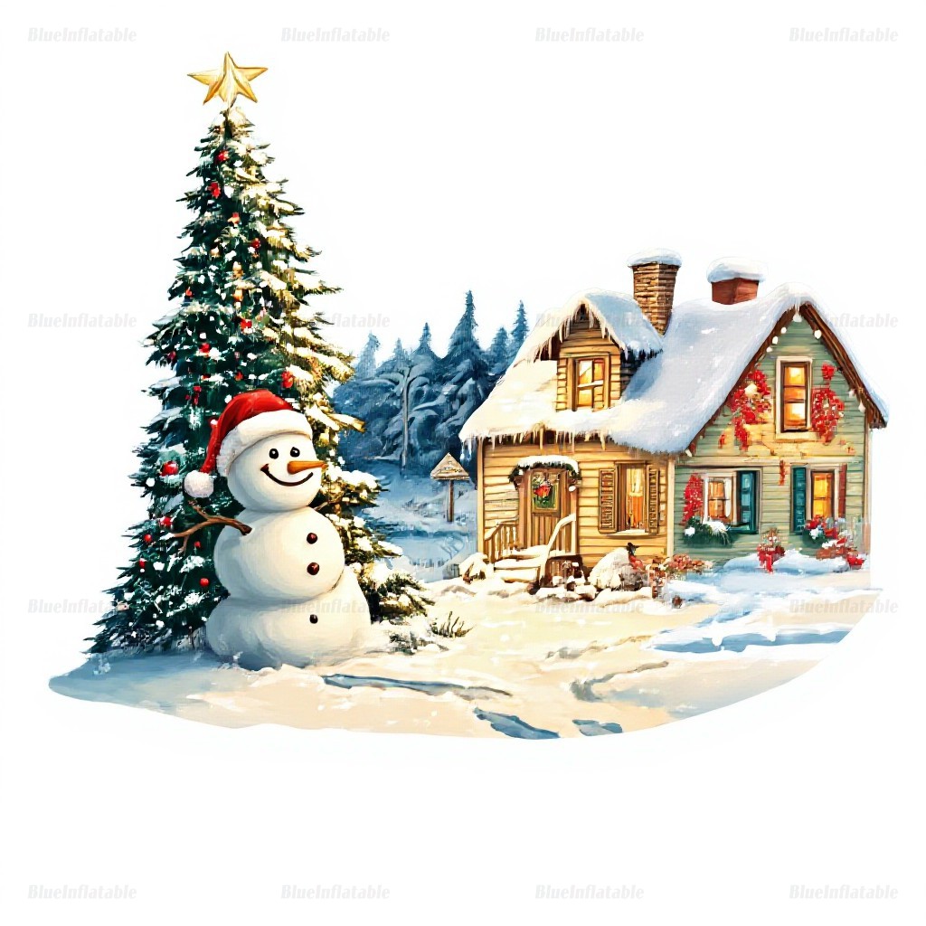 Inflatable Christmas Snow Globe Bubble Dome Tent - Image 2