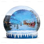 Inflatable Santa Snow Globe Christmas Photo Booth Tent