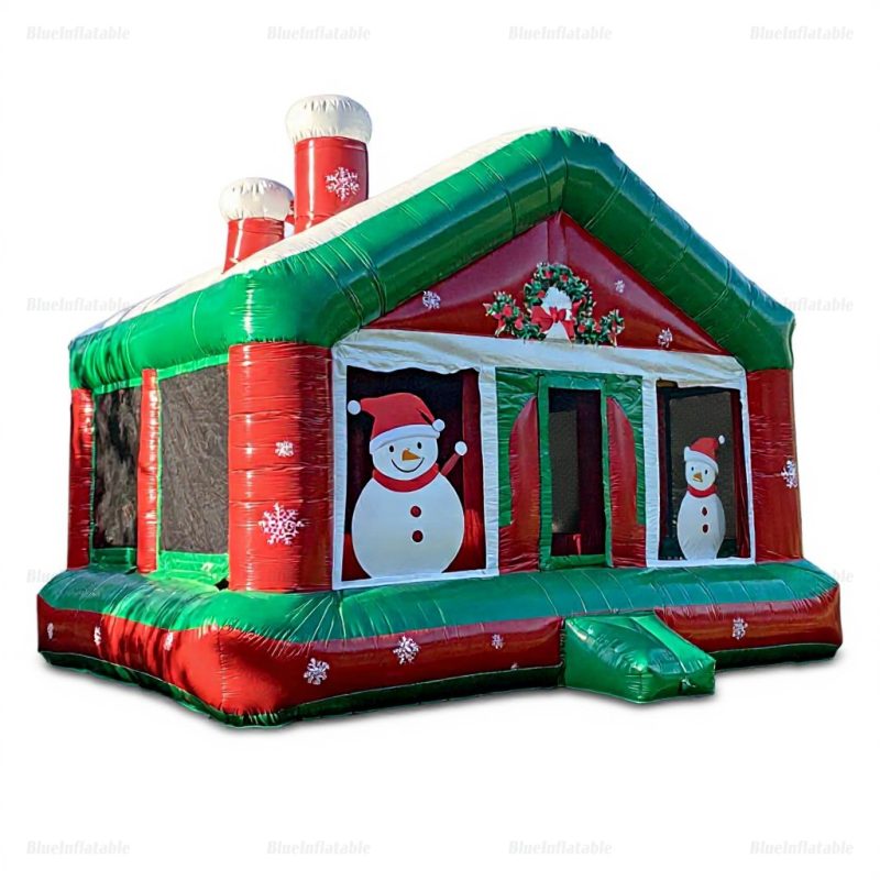 Christmas Snowman Inflatable Bounce House Play Center