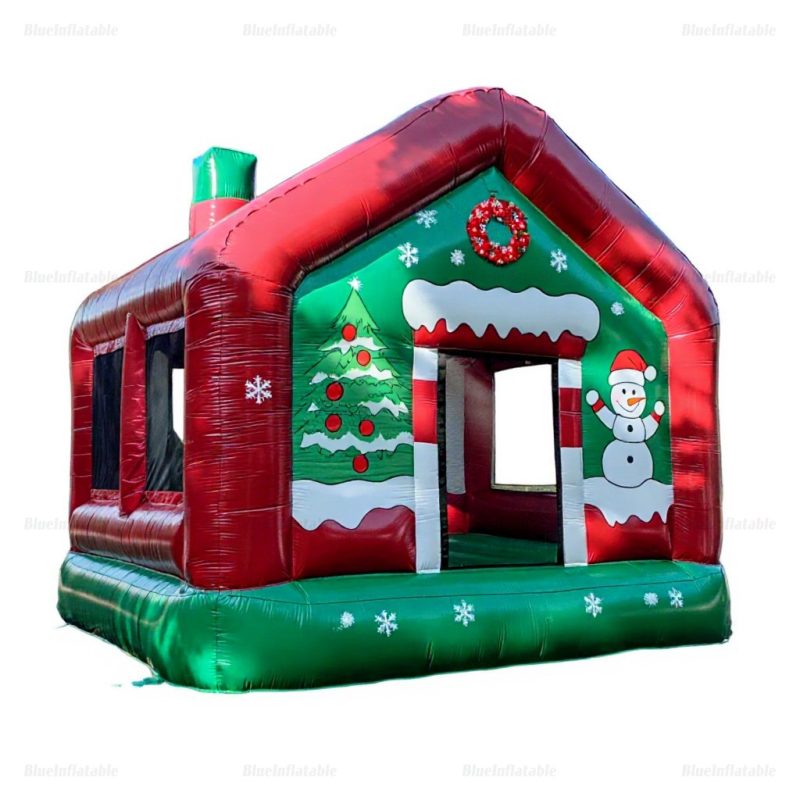 Snowman & Christmas Tree Inflatable Bouncy Castle Rental