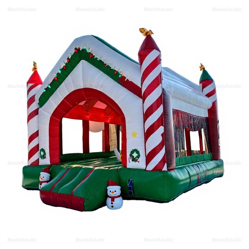 Snowman Christmas Inflatable Bounce House Play Center