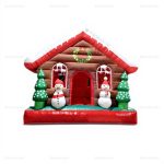 Snowman & Christmas Tree Inflatable Bounce House Rental