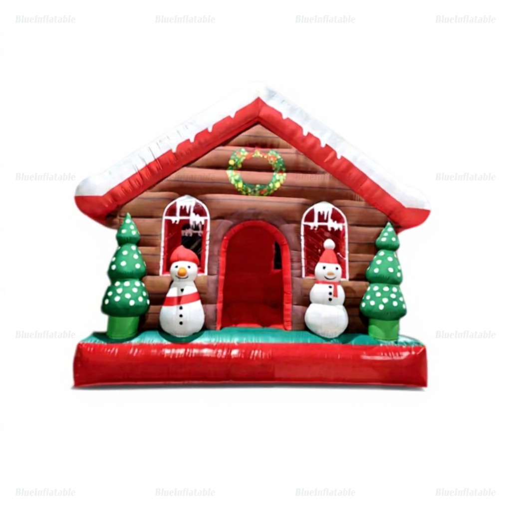 Snowman & Christmas Tree Inflatable Bounce House Rental