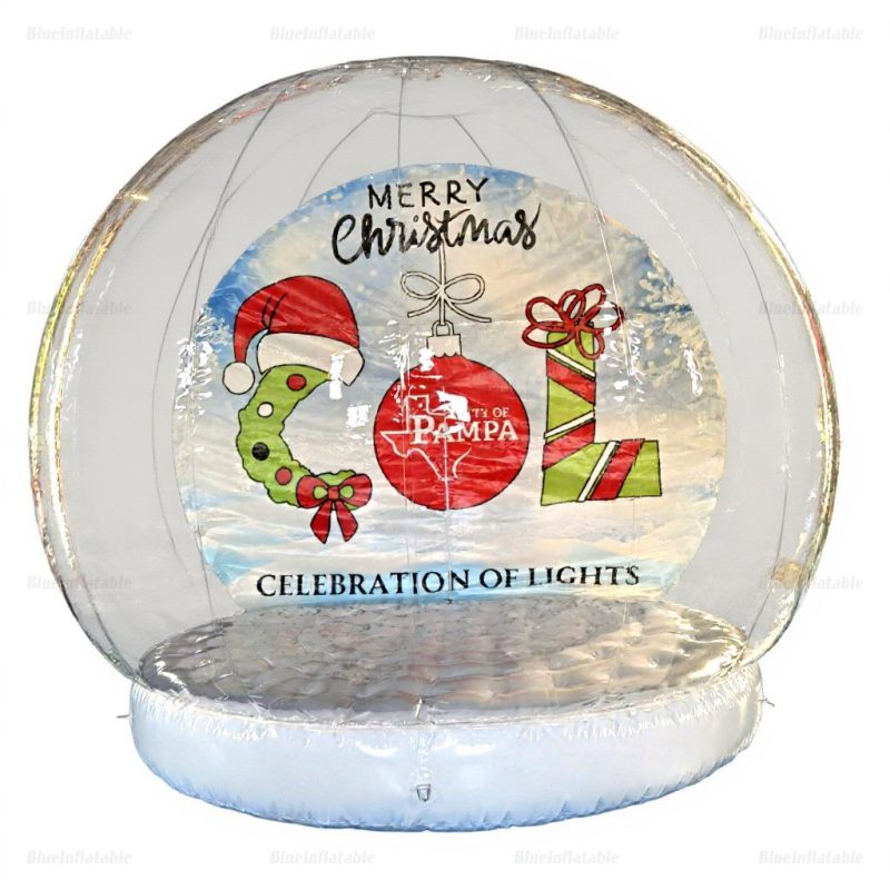 White Inflatable Snow Globe Christmas Dome Tent