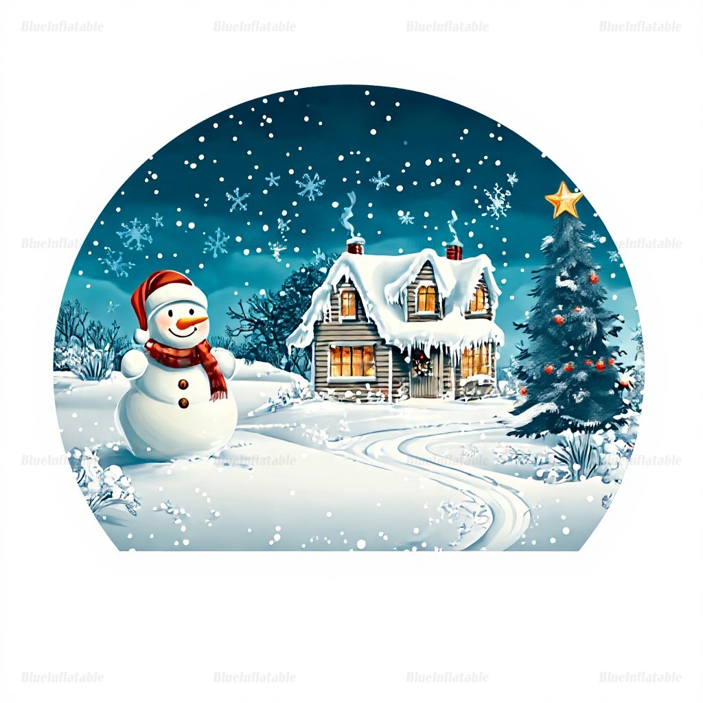 Winter Wonderland Inflatable Snow Globe Tunnel Photo Booth - Image 6