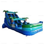 Tropical Palm Inflatable Water Slide & Pool Bounce House