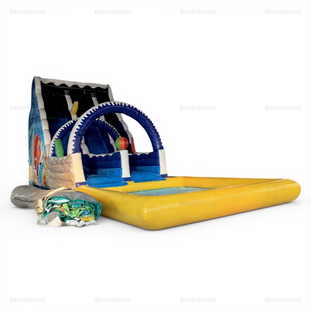 Commercial Inflatable Surfboard Water Slide with Pool - Image 3