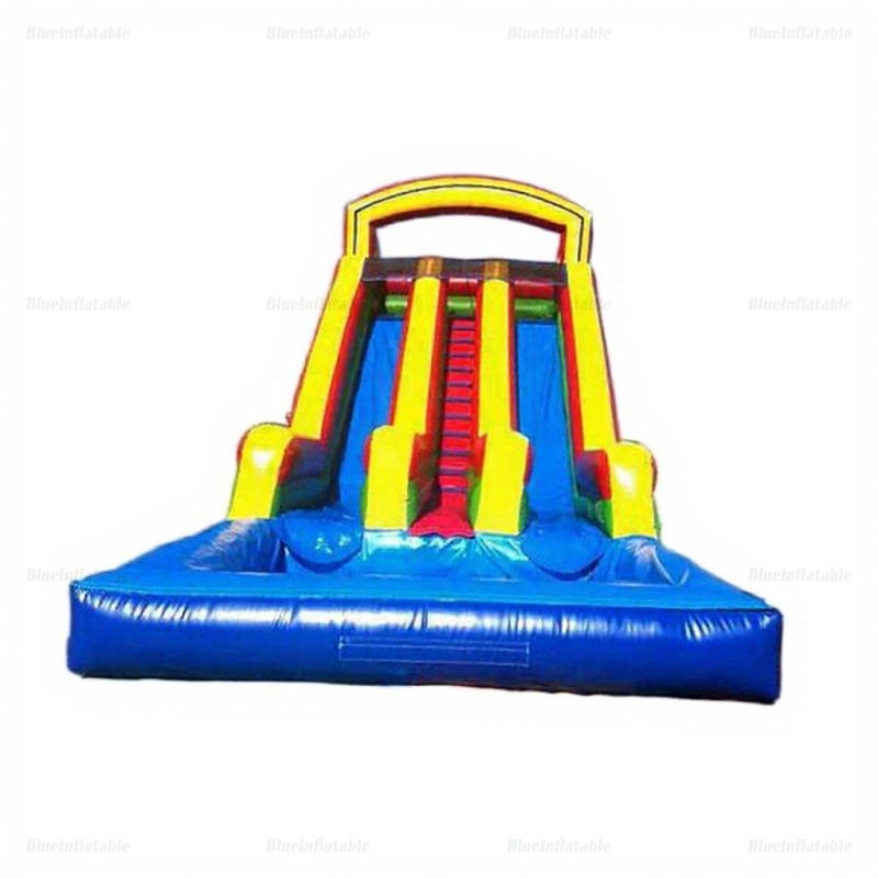 Commercial Double Inflatable Water Slide with Pool