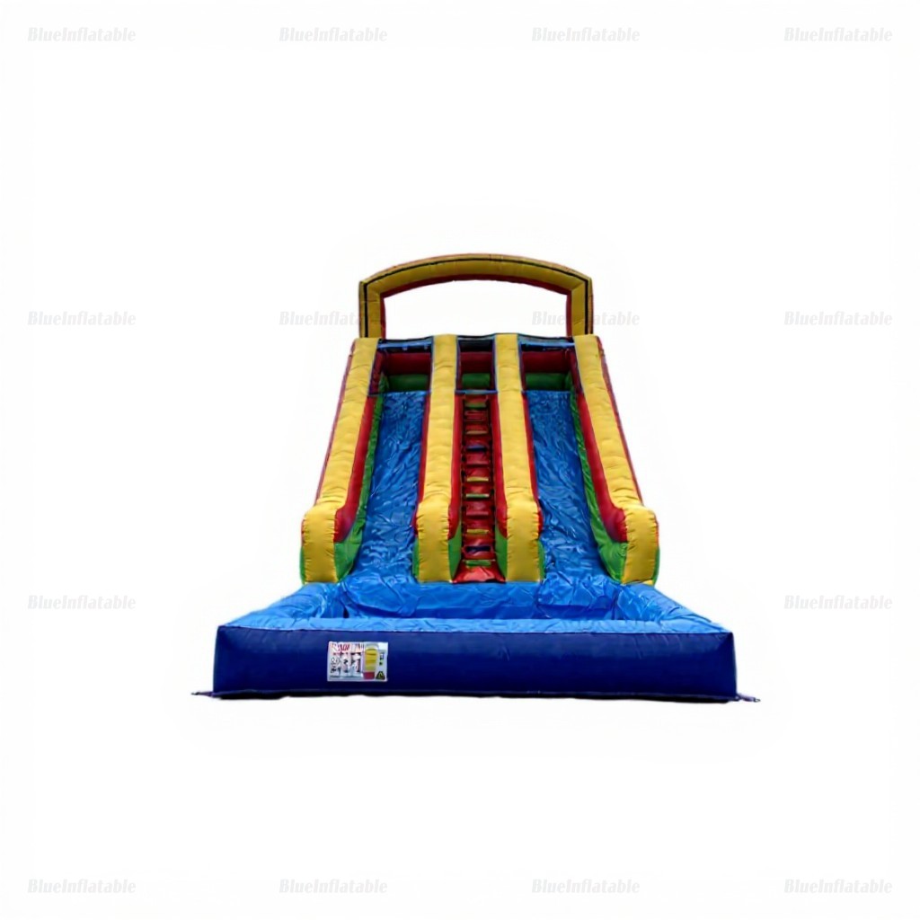Commercial Double Inflatable Water Slide with Pool - Image 3