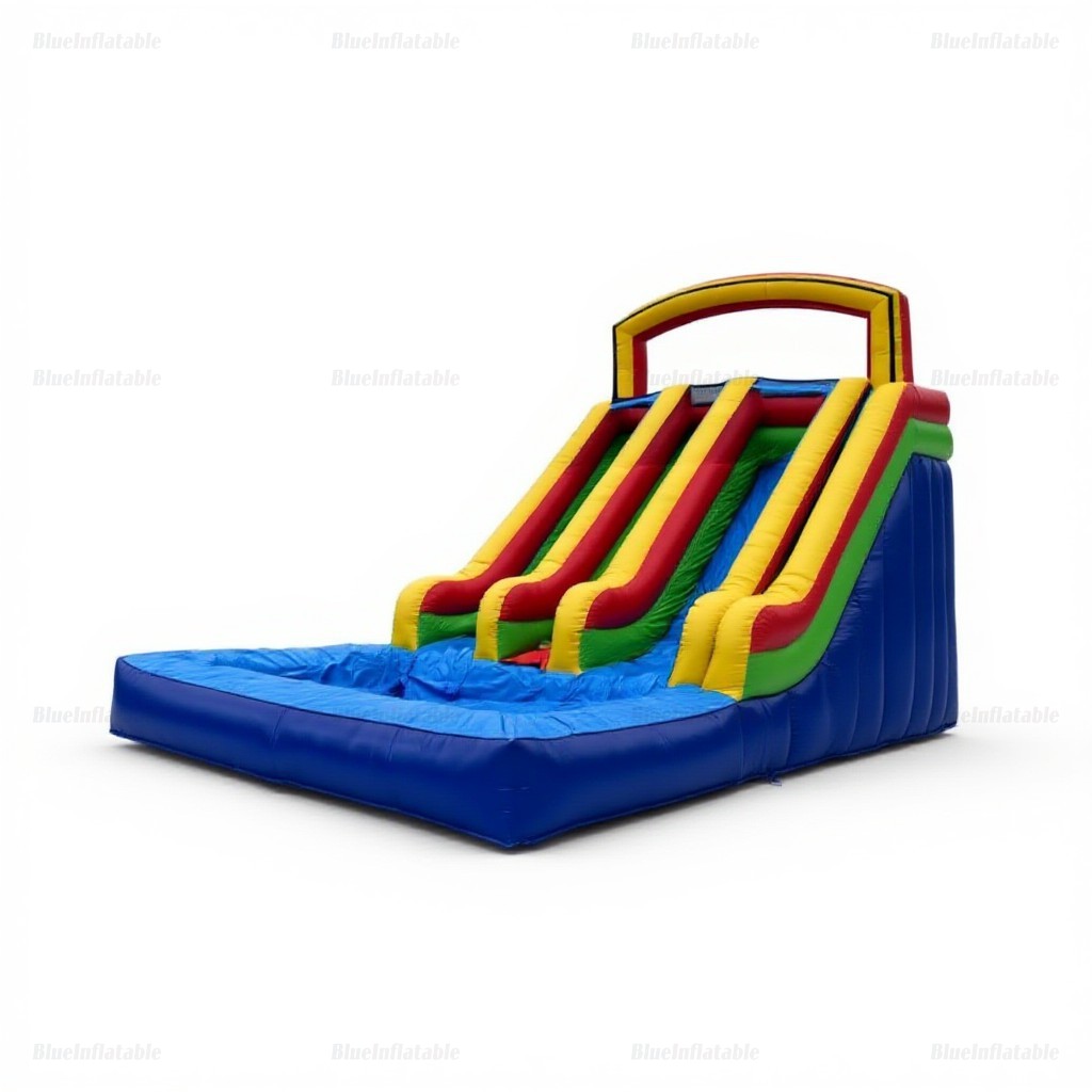 Commercial Double Inflatable Water Slide with Pool - Image 5