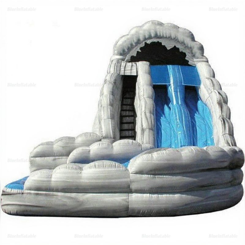 Eco-Friendly Dual Lane Curved Inflatable Water Slide for Kids