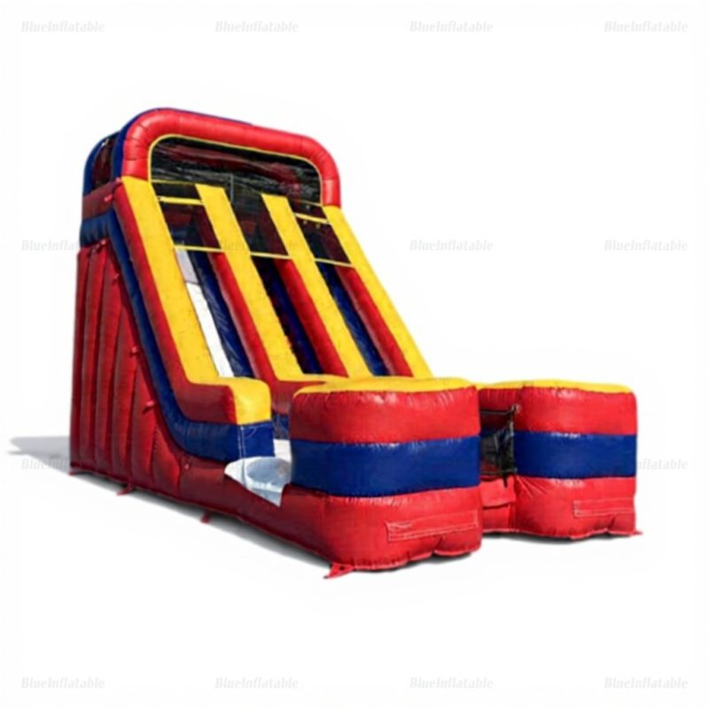 Dual Lane Inflatable Water Slide Play Center