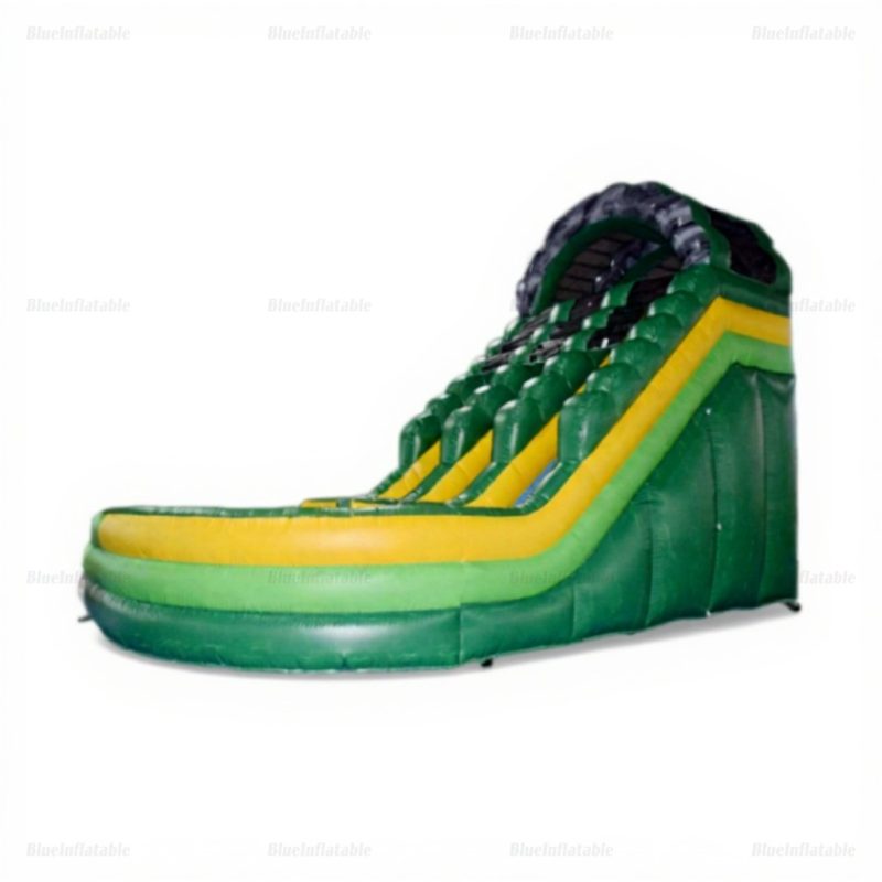 Green Marble Dual Lane Inflatable Water Slide Park