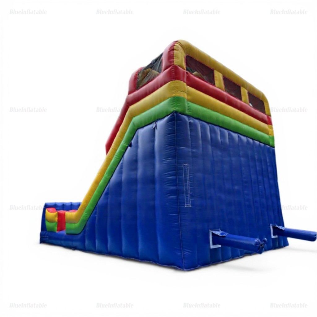 Rainbow Inflatable Dry Slide Jumper - Image 8