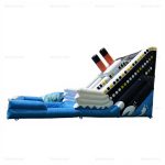 Titanic Dual Lane Inflatable Water Slide with Pool