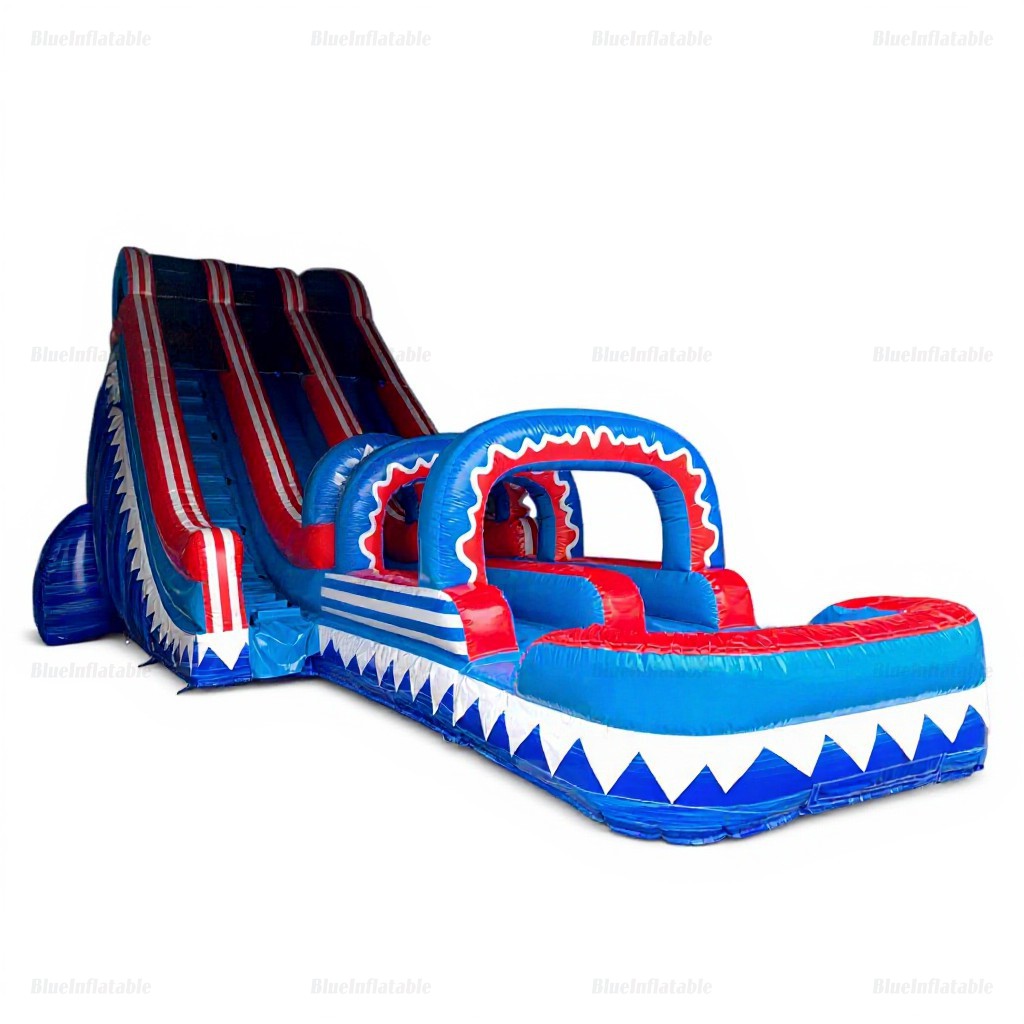 Commercial Double Inflatable Water Slide with Pool