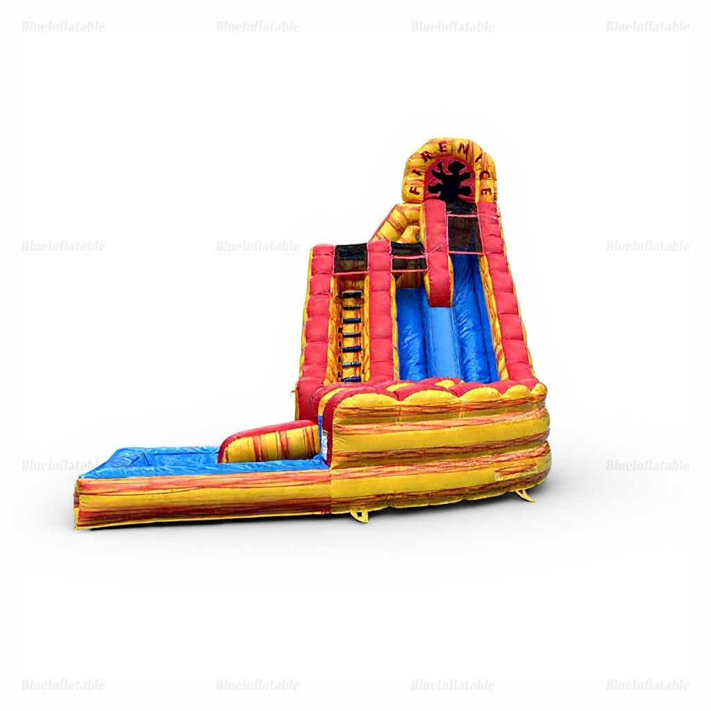 Fire & Ice Dual Lane Inflatable Water Slide with Pool - Image 3