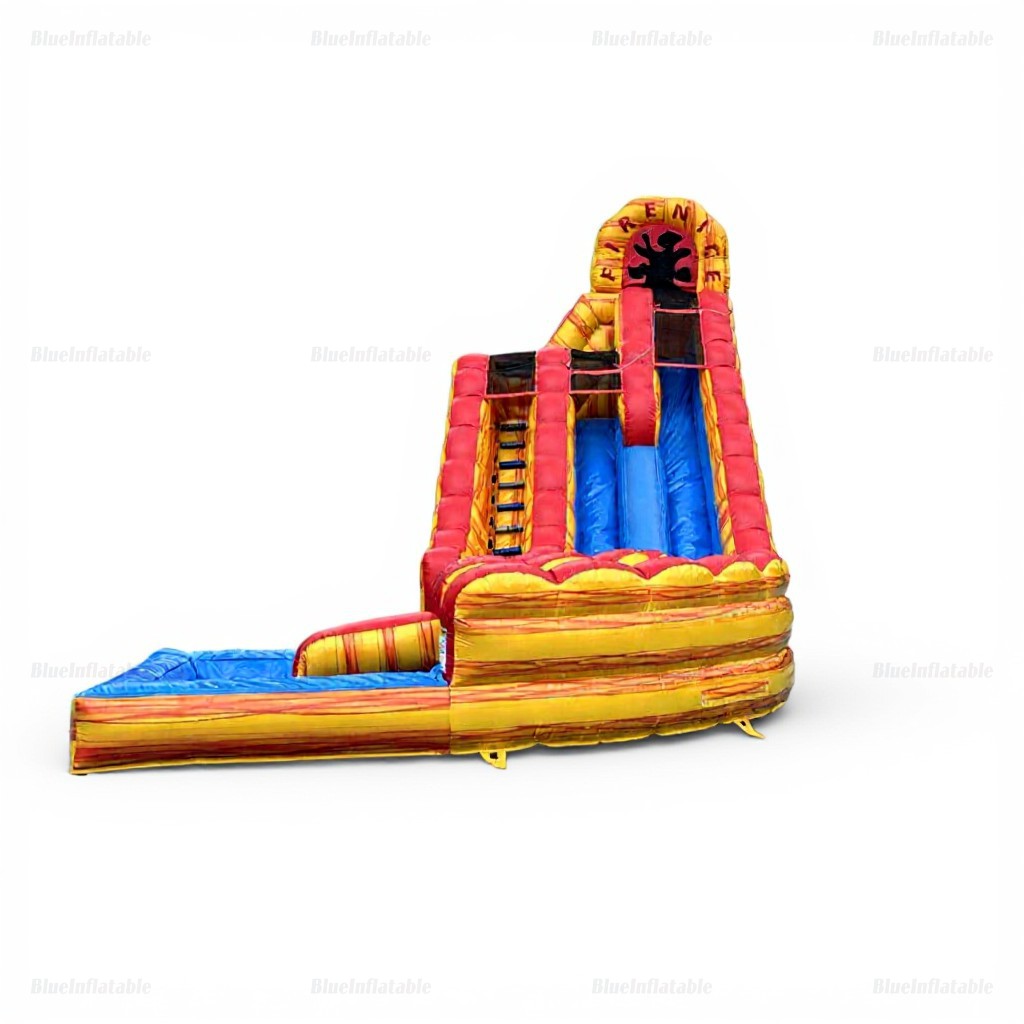 Fire & Ice Dual Lane Inflatable Water Slide with Pool - Image 4