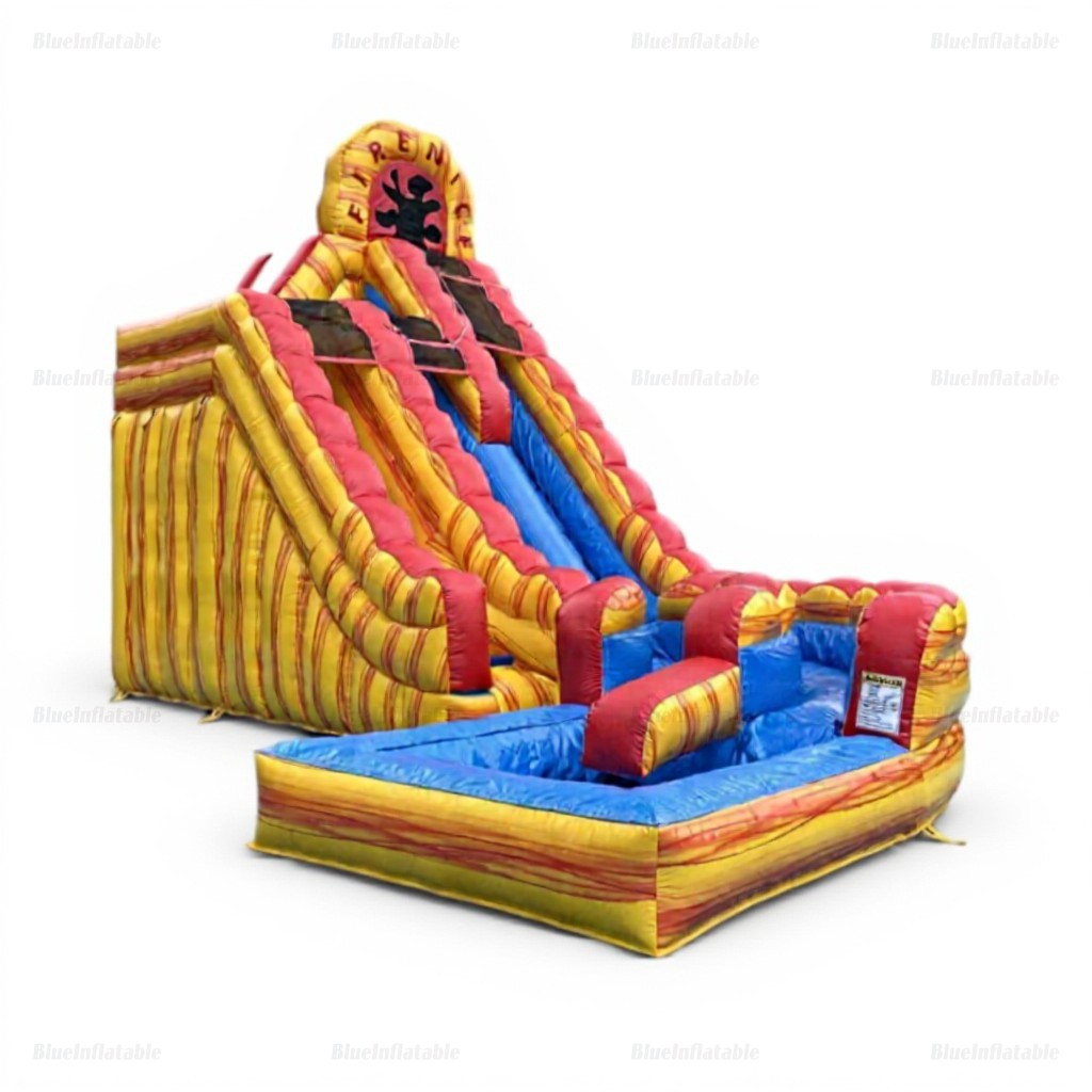 Fire & Ice Dual Lane Inflatable Water Slide with Pool - Image 6