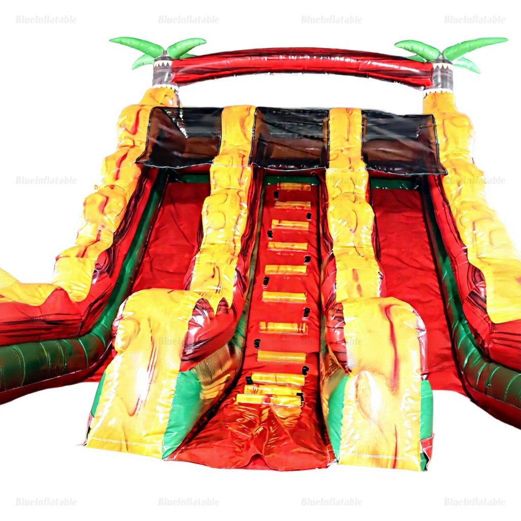 Tropical Giant Inflatable Water Slide with Pool Combo - Image 2