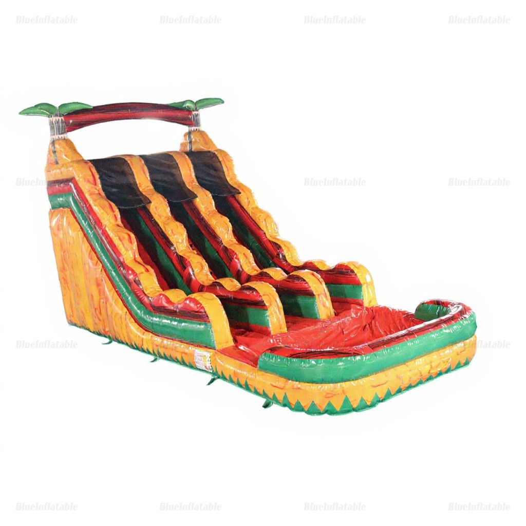 Tropical Giant Inflatable Water Slide with Pool Combo - Image 4