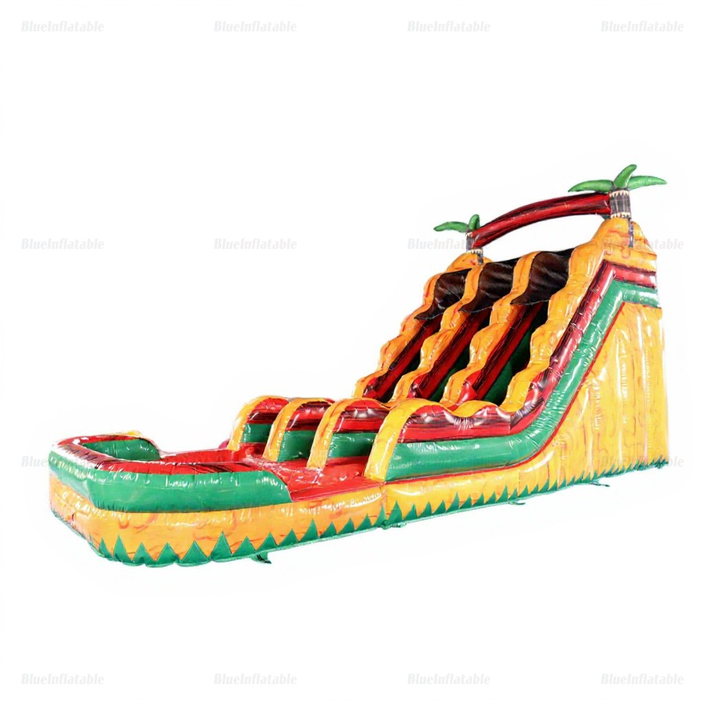 Tropical Giant Inflatable Water Slide with Pool Combo - Image 5