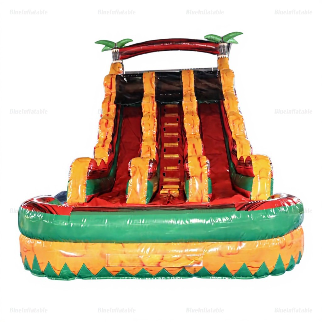 Tropical Giant Inflatable Water Slide with Pool Combo - Image 7