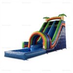Rainbow Truck Inflatable Water Slide
