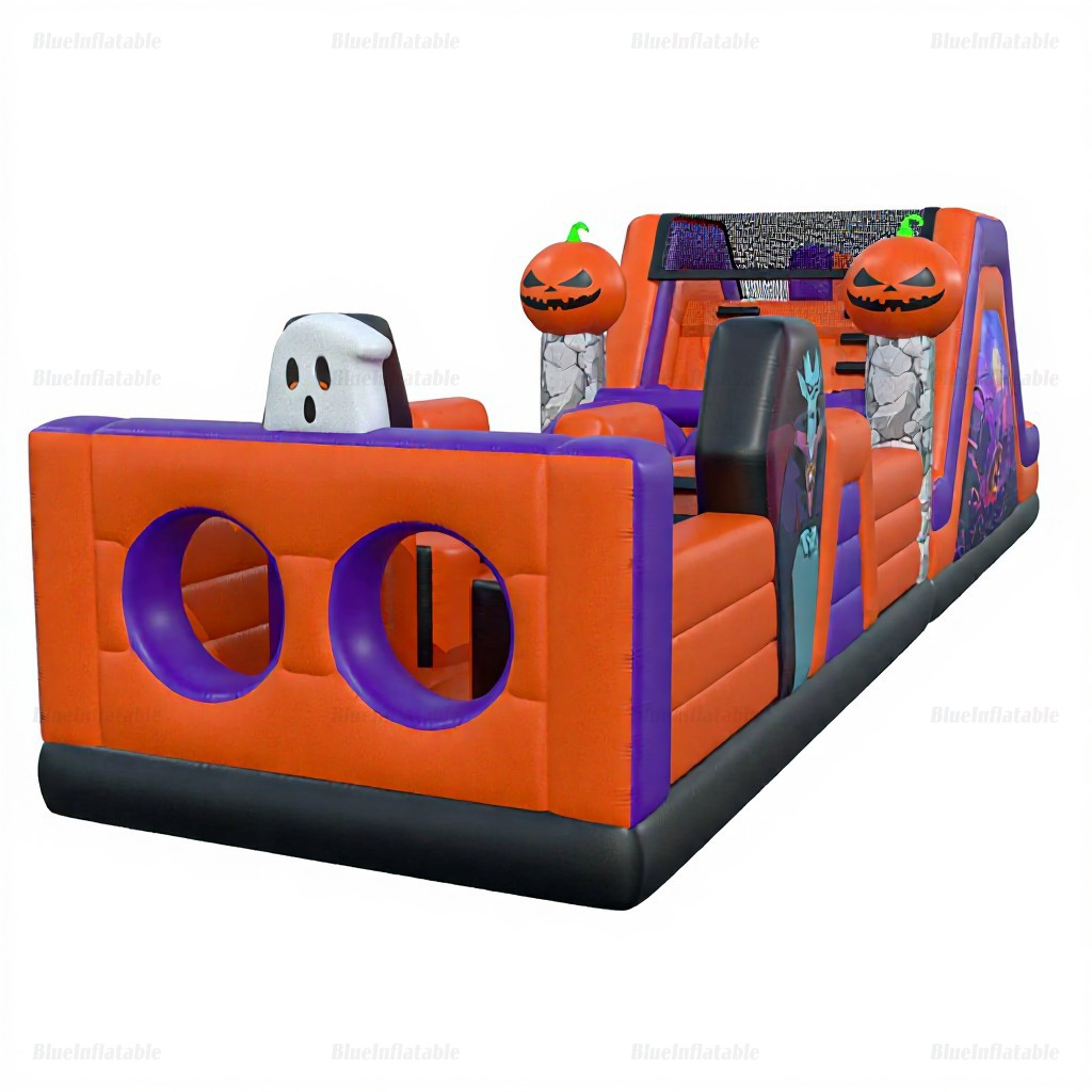 Halloween Ghosts & Pumpkins Inflatable Obstacle Course Rental - Image 2