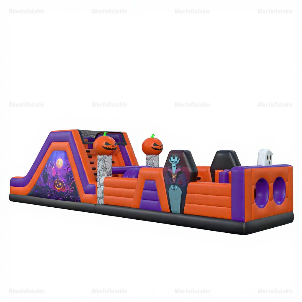 Halloween Ghosts & Pumpkins Inflatable Obstacle Course Rental - Image 4