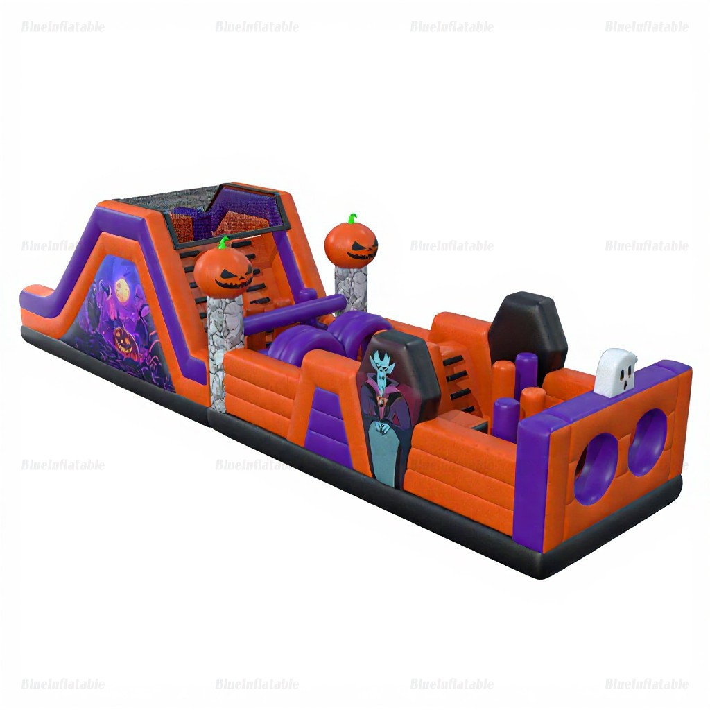 Halloween Ghosts & Pumpkins Inflatable Obstacle Course Rental - Image 7