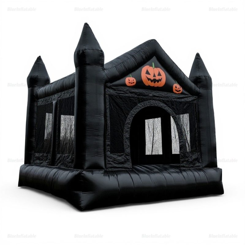 Halloween Pumpkin Bounce House & Slide Rental