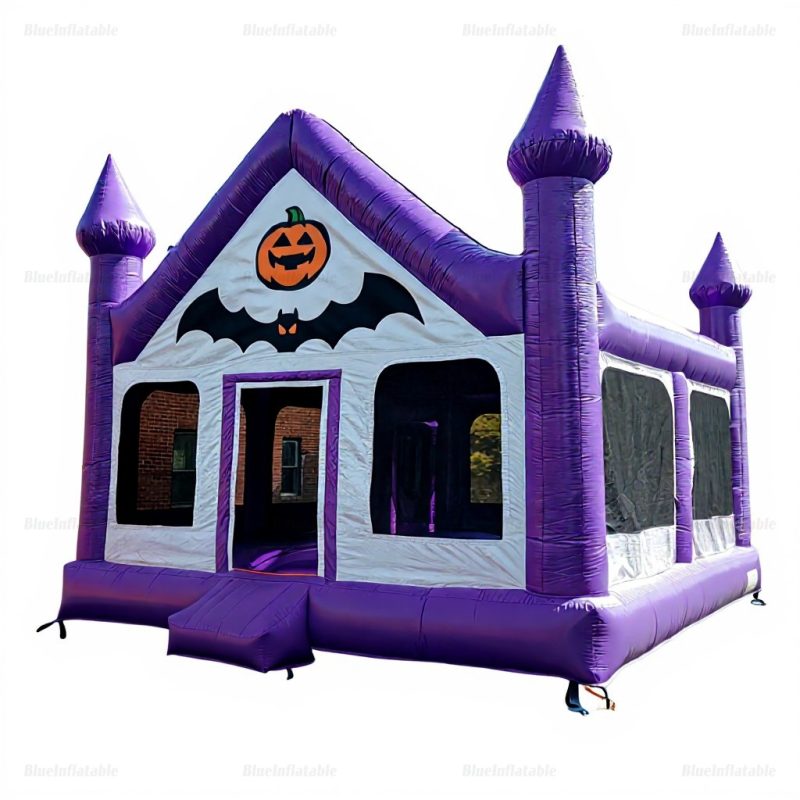 Halloween Pumpkin Bat Inflatable Bounce House Rental