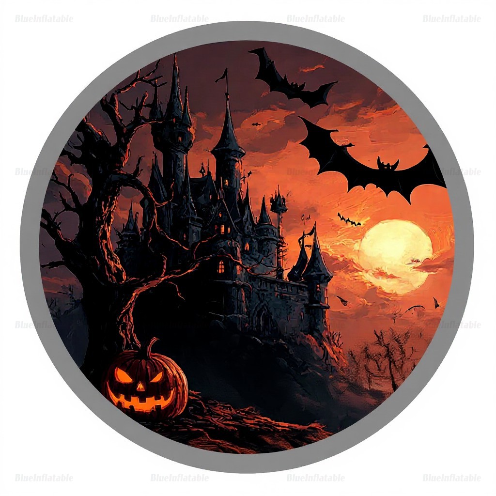 Halloween Haunted Inflatable Snow Globe with Blowing Snow - Image 2